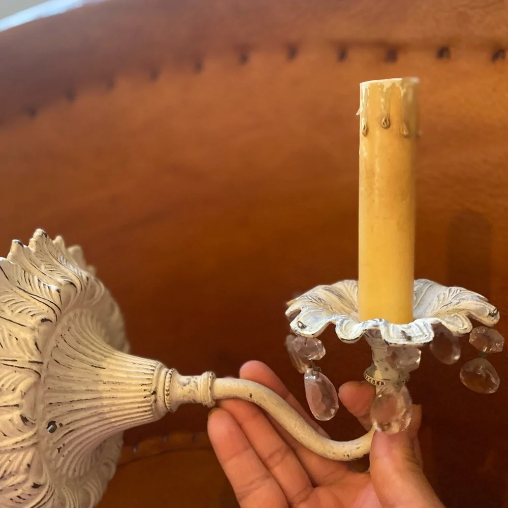 Vintage restoration hardware wall sconces in good condition